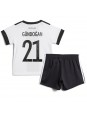 Tyskland Ilkay Gundogan #21 Replika Hemmakläder Barn VM 2022 Kortärmad (+ byxor)